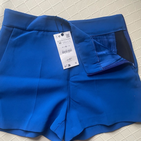 Blue Zara shorts size M NWT - Picture 3 of 4